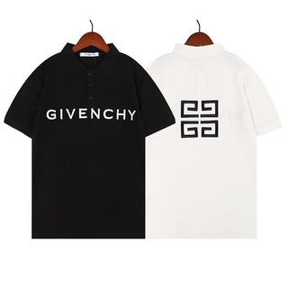 เสื้อโปโลแขนสั้น ผ้าฝ้าย ปักลาย Givench แฟชั่นสําหรับผู้ชาย และผู้หญิง