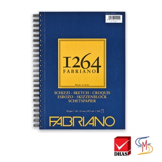 Fabriano สมุดสเก็ตช์ริมลวด รุ่น 1264 ขนาด A4 90 แกรม 120 แผ่น