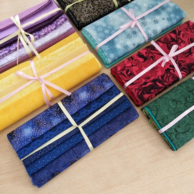 หลากสี คุณภาพสูง Handmade DIY patchwork quilting Cloth Bundle ผ้าฝ้าย 100% 5 ชิ้น/ล็อต