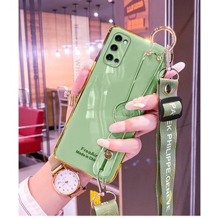 เคสโทรศัพท์มือถือ พร้อมสายคล้องคอ และสายคล้องข้อมือ สําหรับ Samsung Galaxy A72 A32 4G A52 5G A02 A02s