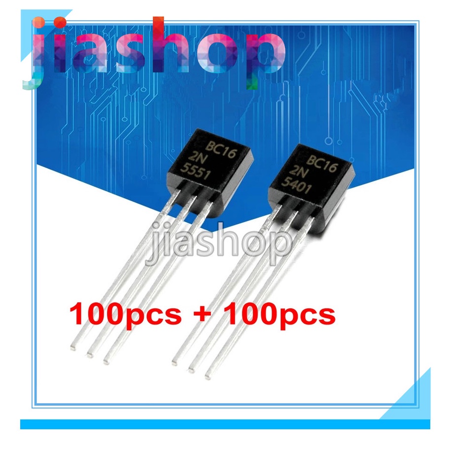 2N5401 5401 200PCS 5551 TO-92 (100PCS* 2N5401+100PCS* 2N5551 ) TO92 Bipolar ทรานซิสเตอร์ pxa6 (100PC