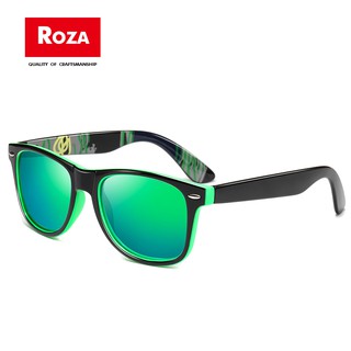 Roza แว่นกันแดดเลนส์ Polarized สไตล์วินเทจสำหรับผู้ชาย