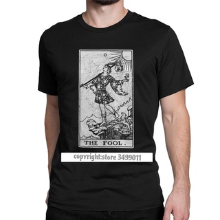 เสื้อยืดผ้าฝ้ายแท้ 100% ลาย The Fool Tarot Major Arcana สําหรับผู้ชาย