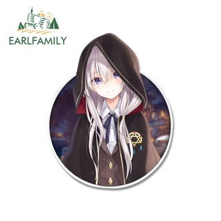 Earlfamily สติกเกอร์กันแดด ลายการ์ตูนอนิเมะ Majo No Tabitabi Elaina JDM ขนาด 13 ซม. x 10.5 ซม. กันรอยขีดข่วน สําหรับติดตกแต่งรถยนต์