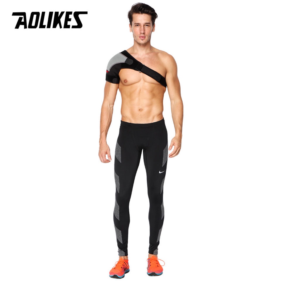 AOLIKES 1PCS Adjustable Shoulder Support Strap Brace Pad Wrap Shoulder Protector Injury Pain Relief Sprain Sports Guard - รูปที่ 3