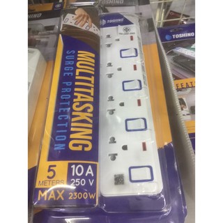 รางปลั๊ก มอก. 4 ช่อง ป้องกันไฟกระชาก สายยาว 5 เมตร รุ่น ET-914