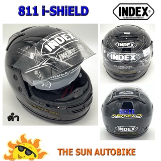 หมวกกันน็อค INDEX i-Shield หน้ากาก + แว่นกันแดดในตัว มี 3 สี (size L: 57-59 cm.) จำนวน 1 ใบ **ของแท้**