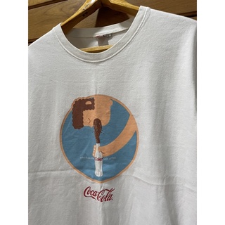 เสื้อยืดวงโลหะ เสื้อยืด VINTAGE 00s COKE COCACOLA โค้ก Size L