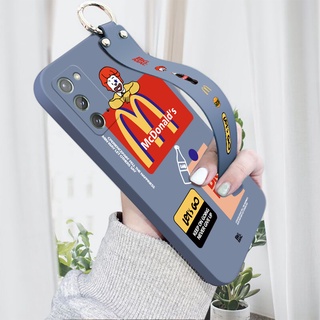 สําหรับ Samsung Galaxy Note 20 Ultra Note 10 Plus Lite A81 เคสโทรศัพท์มือถือ ซิลิโคน ลายการ์ตูน McDonalds พร้อมขาตั้ง