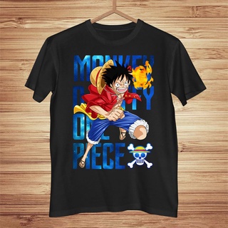 ROUND คอลูกเรือเสื้อยืดแขนสั้น พิมพ์ลายกราฟฟิคอนิเมะ One Piece แฟชั่นฤดูร้อน สําหรับผู้ชาย และผู้หญิง-4XL