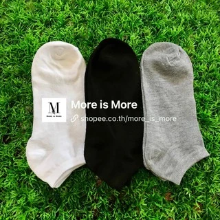 ⚡️ถุงเท้าข้อสั้น สีพื้น ลาย🔥1คู่=5บาท🔥สไตล์ญี่ปุ่น⚡️ผ้านิ่ม ขาว ดำ เทา