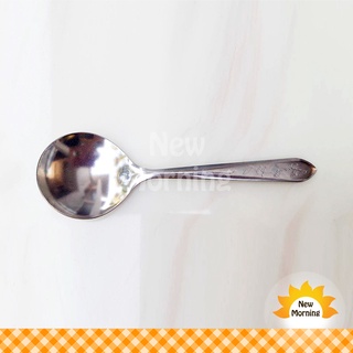 ช้อนคนตรานกกระจอกเทศทำจากสเตนเลสใช้ตักเสริฟ ชงเครื่องดื่มตักฟองนม Stainless Steel Serving Spoon Milk Foam Scooping Spoon