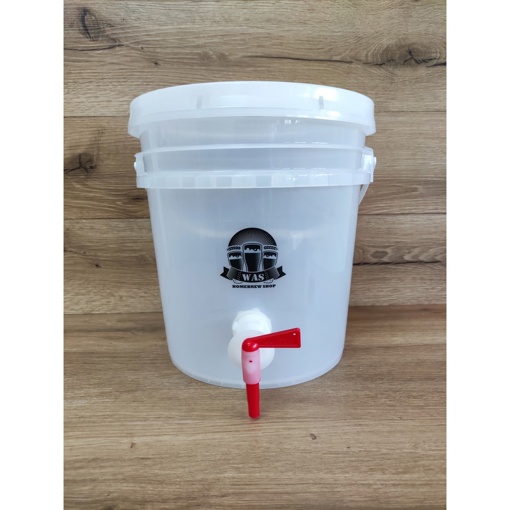 WAS Bucket 10L FoodGrade With Faucet วอสถังหมักเบียร์ ฟู้ดเกรด พร้อมก็อก จุ 10 ลิตร