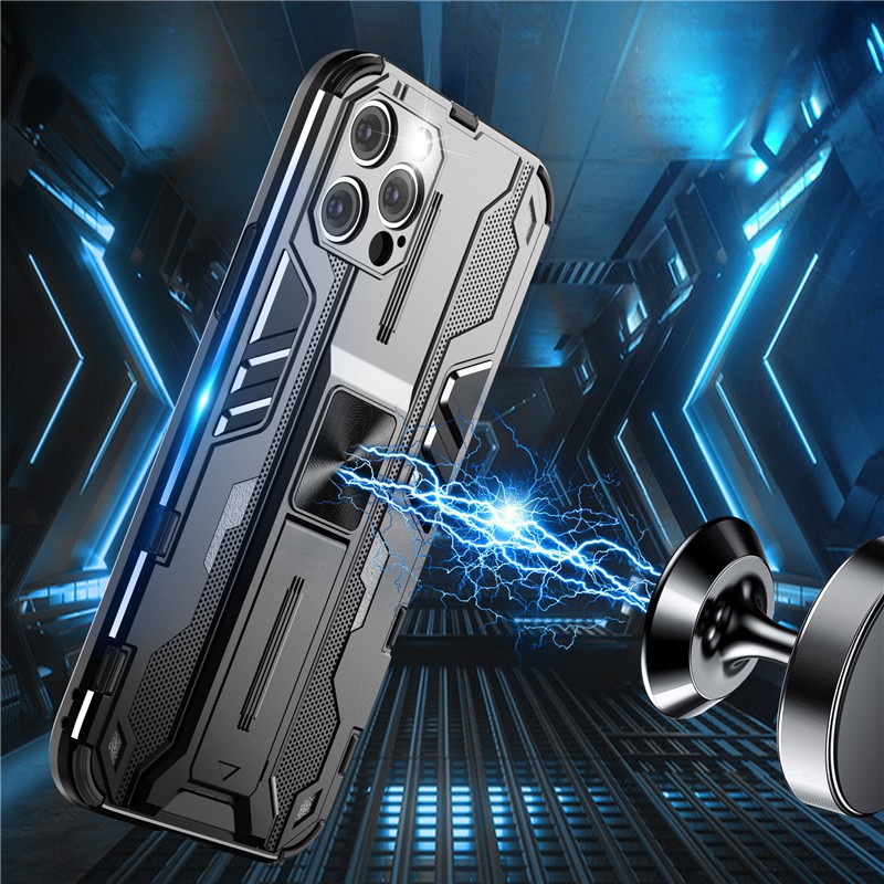 VIVO V21 2021 กรณีกันกระแทกรถแข่ง Hard เคสโทรศัพท์ Vivo V21 V 21 VIVOV21 ขาตั้งแม่เหล็กฝาหลังเคสโทรศ