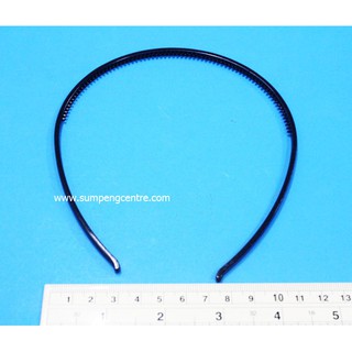 คาดผมเรียบ ดำ 4 mm SHL (12 ชิ้น), Black SHL headband 4 mm. (12 pieces)