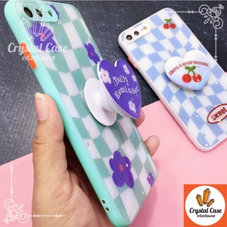 เคสมือถือ TPU ขอบสีกันกล้องกากเพชรกริตเตอร์ oppo A16 A53 ฟรี Griptok หัวใจ เคสการ์ตูน