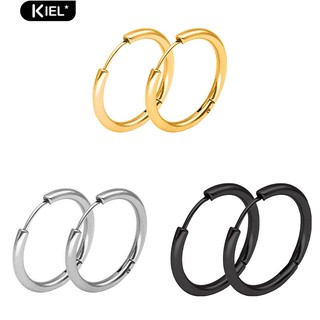 Kiel 1 คู่สแตนเลสสตีลพังค์ Unisex หูวงกลมหูวงกลมเครื่องประดับเครื่องประดับ