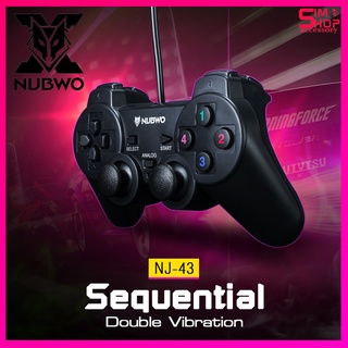 Nubwo NJ-43 Sequential Gaming Controller จอยสติ๊กสำหรับเล่นเกม ระบบสั่นสองชั้น เพิ่มความสมจริงในการเล่น ✔รับประกัน 1 ปี