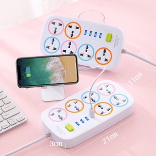 ปลั๊กไฟ 6ช่อง 4USB ปลั๊กไฟusb ปลั๊กสามตา ปลั๊ก ปลั๊กพ่วง รางปลั๊กไฟ ปลั๊ก 3 ตา ปลั๊กพ่วง สาย 3/5เมตร