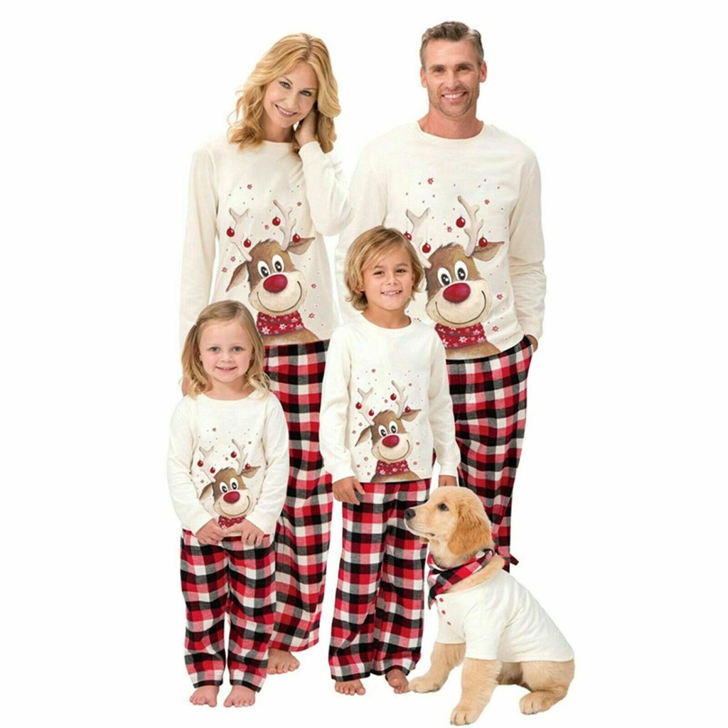 Baby Kids Men Women Sleepwear Family Matching Christmas Pajama Set Xmas Pjs Men Pajamas
