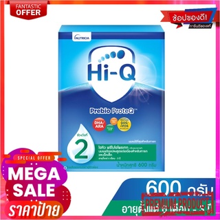 ไฮคิว พรีไบโอโพรเทก นมผงสำหรับเด็กเล็กอายุ 6 เดือน - 3 ปี ช่วงวัยที่ 2 600 กรัมHi-Q Step 2 Prebio ProteQ Milk Powder 600