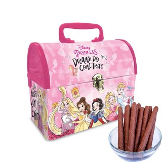 Wel-B x Bigga Disney Princess Tin Bag 135g. บิ๊กก้า เวเฟอร์ชนิดแท่ง รสช็อกโกแล็ต 135g. สอดไส้ครีมช็อกโกแลตเต็มแท่ง