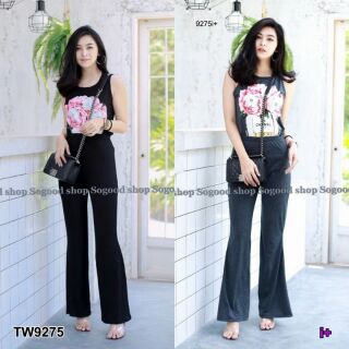 Set 2 ชิ้น เสื้อแขนกุด สกรีนลายขวดน้ำหอม