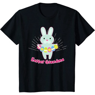 ROUND คอลูกเรือเสื้อยืด ผ้าฝ้าย พิมพ์ลาย Easter Bunny Grandma Easter Egg Hunting สไตล์เรโทร สําหรับผู้ชาย และผู้หญิง
-4X