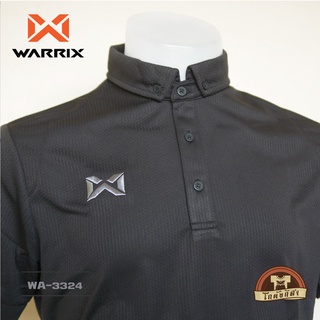 WARRIX เสื้อโปโล รุ่น bubble WA-3324 WA-PLA024 สีดำ AA วาริกซ์ วอริกซ์ ของแท้ 100%