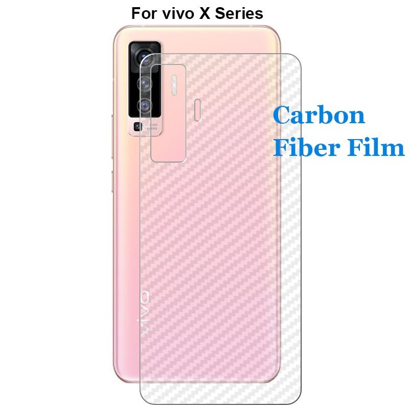 Vivo Y15 2020 3D Carbon Fiber Protective Sticker Back Screen Protector Protector Film Sticker For Vivo X50 S1 V17 V15 V11 Pro Y50 Y30 Y19 Y17 Y15 Y12 Y11 V19 V11i