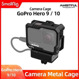 Smallrig กรงกล้องแอคชั่น สีดํา สําหรับ GoPro HERO9 GoPro HERO10 3083