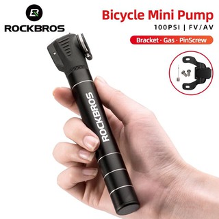 ROCKBROS Mini PortableBicycle Pump Light Aluminum Alloy Air Pump(Black)