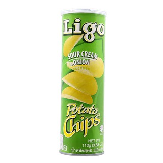 ลิโก้มันฝรั่งรสซาวครีมและหัวหอม 110กรัม Ligo Potato Sour Cream and Onion Flavor 110g.