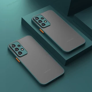 สําหรับ Samsung Galaxy A53 A73 A13 A33 A23 5G 4G ป้องกันเลนส์ Soft TPU + Hard PC Matte เคสโทรศัพท์