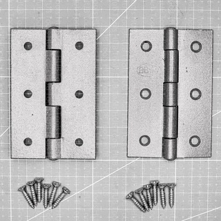 บานพับเหล็กเคลือบขนาด 3 นิ้ว(แพ็ค 2 ตัว)พร้อมสกรูยึด บานพับเหล็กหนา แข็งแรง ราคาถูก