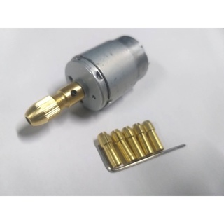 มอเตอร์เจาะ PCB 12-24 V พร้อมหัวจับและลูก collet