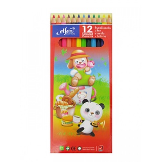 ดินสอสี Elfen แท่งยาว 12 สี