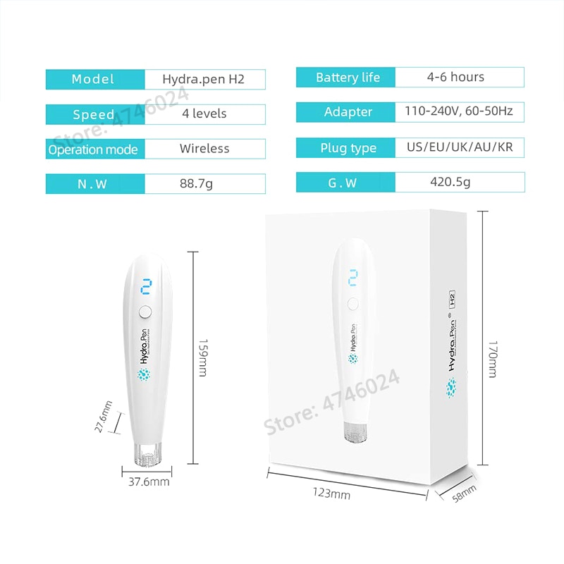 New Home Use Electric Hydra Pen H2 Derma Microneedling Pen Meso