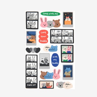 My Buddy Sticker - 34 Photo  สติ๊กเกอร์สัตว์น้อยแสนน่ารัก จาก Dailylike ลิขสิทธิ์แท้