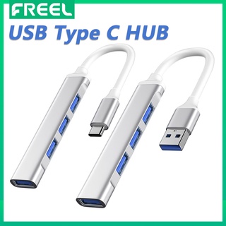 Freel ฮับ USB C 4 In 1 Type C USB C เป็น USB 4 พอร์ต USB 3.0 USB 2.0 บางพิเศษ สําหรับโทรศัพท์มือถือ iPad Macbook แล็ปท็อป PC Windows และอุปกรณ์ USB C อื่น ๆ ทั้งหมด