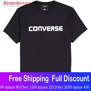 ผ้าฝ้าย 100% Converseเสื้อยืดกีฬา ¤Converse TShirt ใหม่คุณภาพ Update T แฟชั่นครึ่งแขนเสื้อ SLIM FIT Cotton เสื้