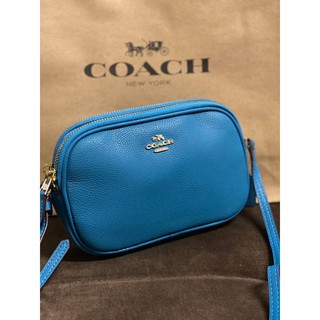 Coach Cross body Pouch In Pebble Leather