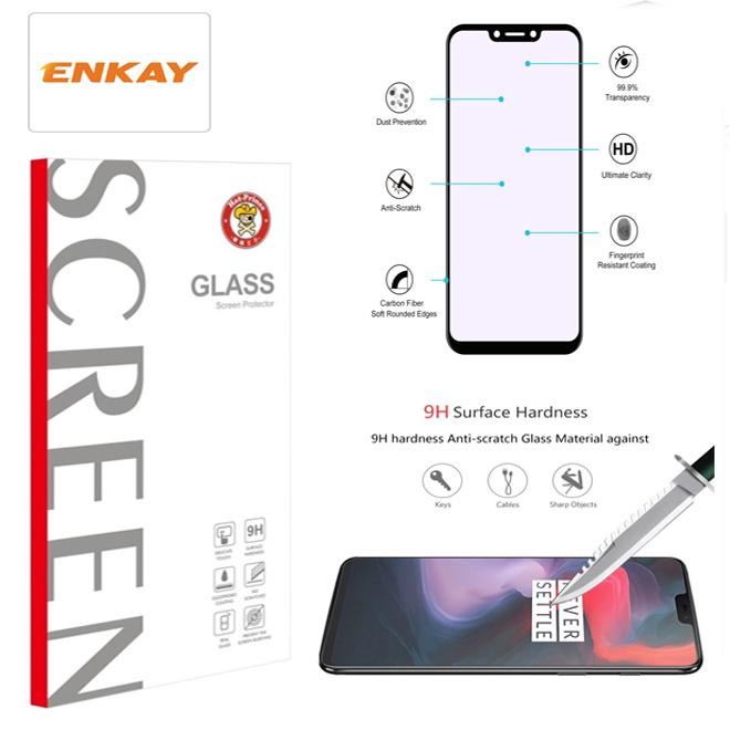 ฟิล์มกระจก แบบเต็มจอ Enkay 2.5D Tempered Glass สำหรับ Honor Play : Black