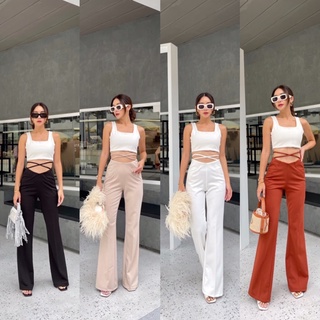 Rebecca high-waist pants กางเกงขายาวทรงขาม้า