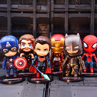 ▧The Marvel Avengers Alliance Batman Spiderman Iron Man Figure Doll Toys Cake Topper Decorations Childrens