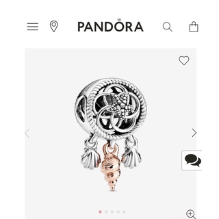 Pandora openwork seashell dream catcher charm ตาข่ายดักฝัน แท้100%