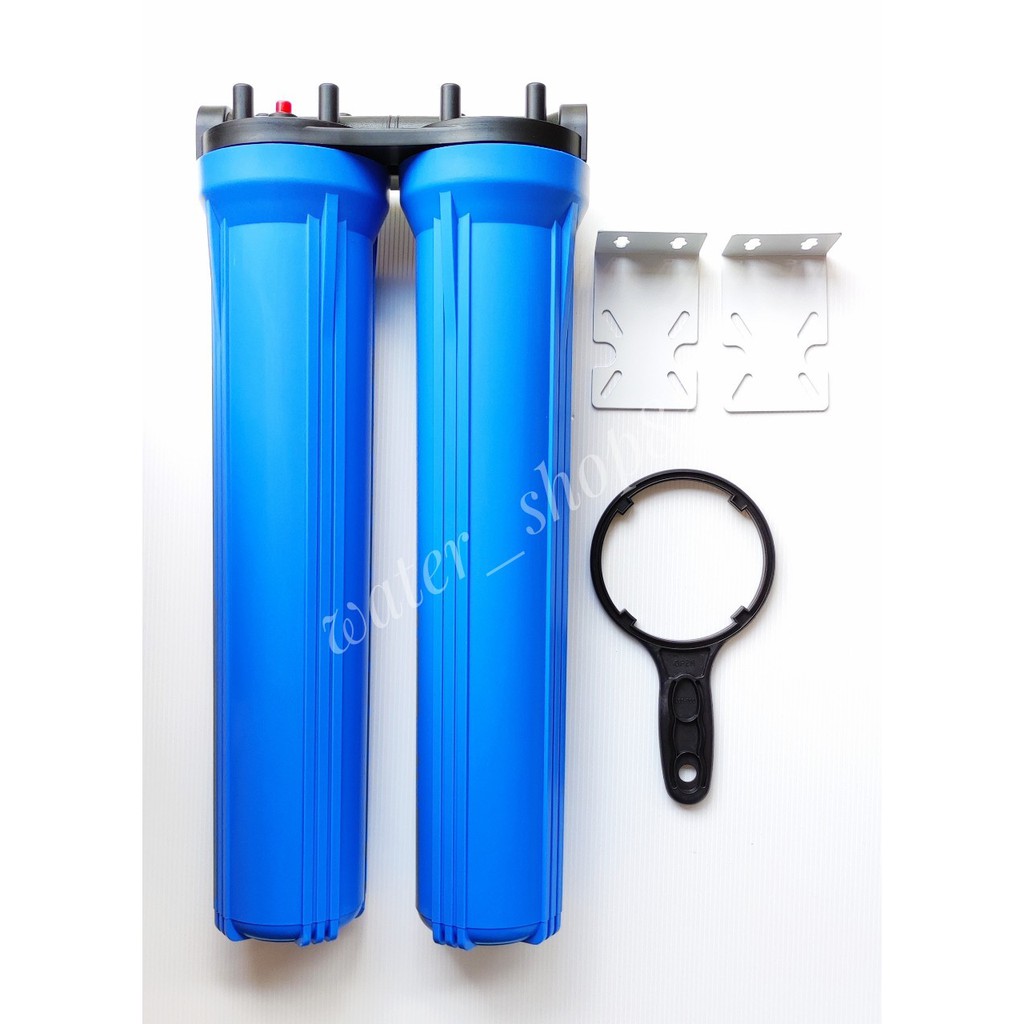 เครื่องกรองน้ำใช้ 2 ขั้นตอน Hydromax !!! ขนาด 20 “พร้อมไส้กรอง  4 หุนแบบสีฟ้าทึบ มีสินค้าพร้อมส่ง ราคา ถูกที่สุด ดีลบีเคเค แกลเลอรีภาพที่ 2