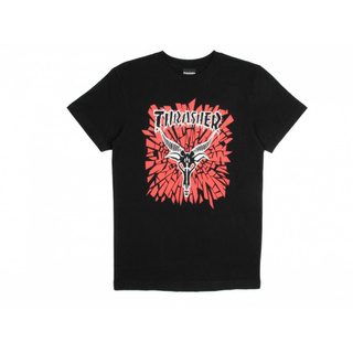 SLUM LTD - THRASHER SKATE GOAT BREAK S/S T-SHIRT Black