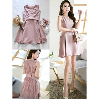 Fishtail Fashionista Lady Lace Sweet Pink Dress