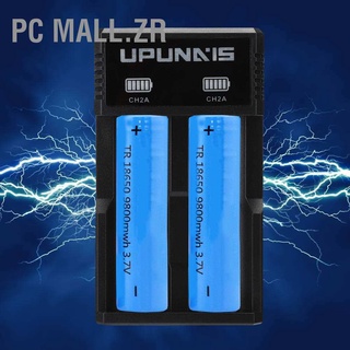 Pc Mall.Zr Ch2A พอร์ต Usb ที่ชาร์จแบบ Dual-Slot สําหรับ 26650 18650 18500 18350